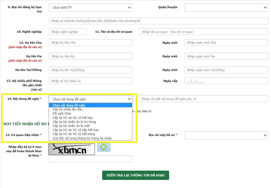 thủ tục đổi hộ chiếu online