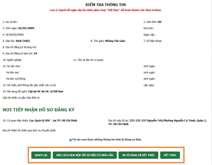 thủ tục đổi hộ chiếu online